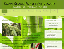 Tablet Screenshot of konacloudforest.com